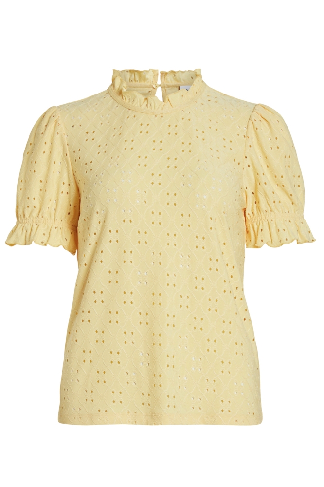 VIKAWA S/S FLOUNCE TOP - NOOS 14070251 GOLDEN HAZE